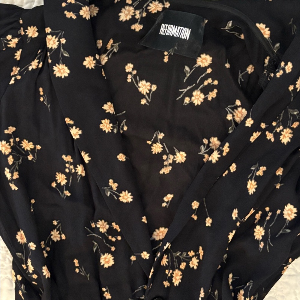Reformation Black Floral Maxi Dress - Picture 2 of 3